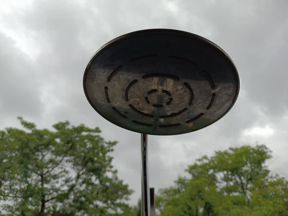 Shower head, descaled — before cleaning