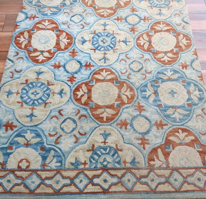 Patterned rug, colour revived — after cleaning by Filth Fighters