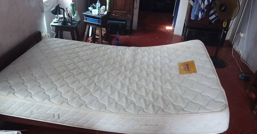 Mattress wet extraction — after cleaning by Filth Fighters