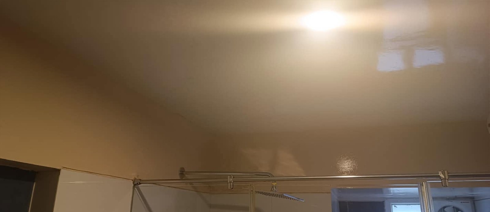 Ceiling mould from shower steam — after cleaning by Filth Fighters