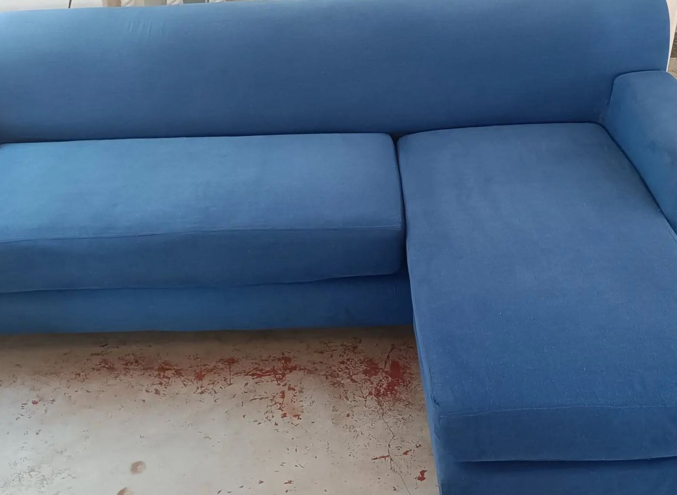 Sectional sofa, shampoo and extraction — after cleaning by Filth Fighters