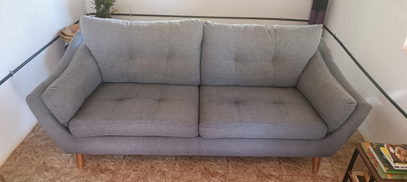 Fabric sofa deep cleaned — after cleaning by Filth Fighters